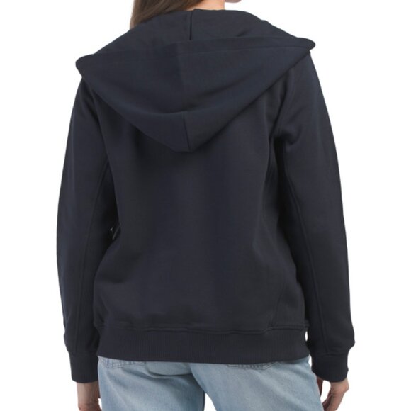 NEW FITFLOP Cotton Blend Zip Hoodie in navy for women 1125 2t7 - Picture 2 of 3
